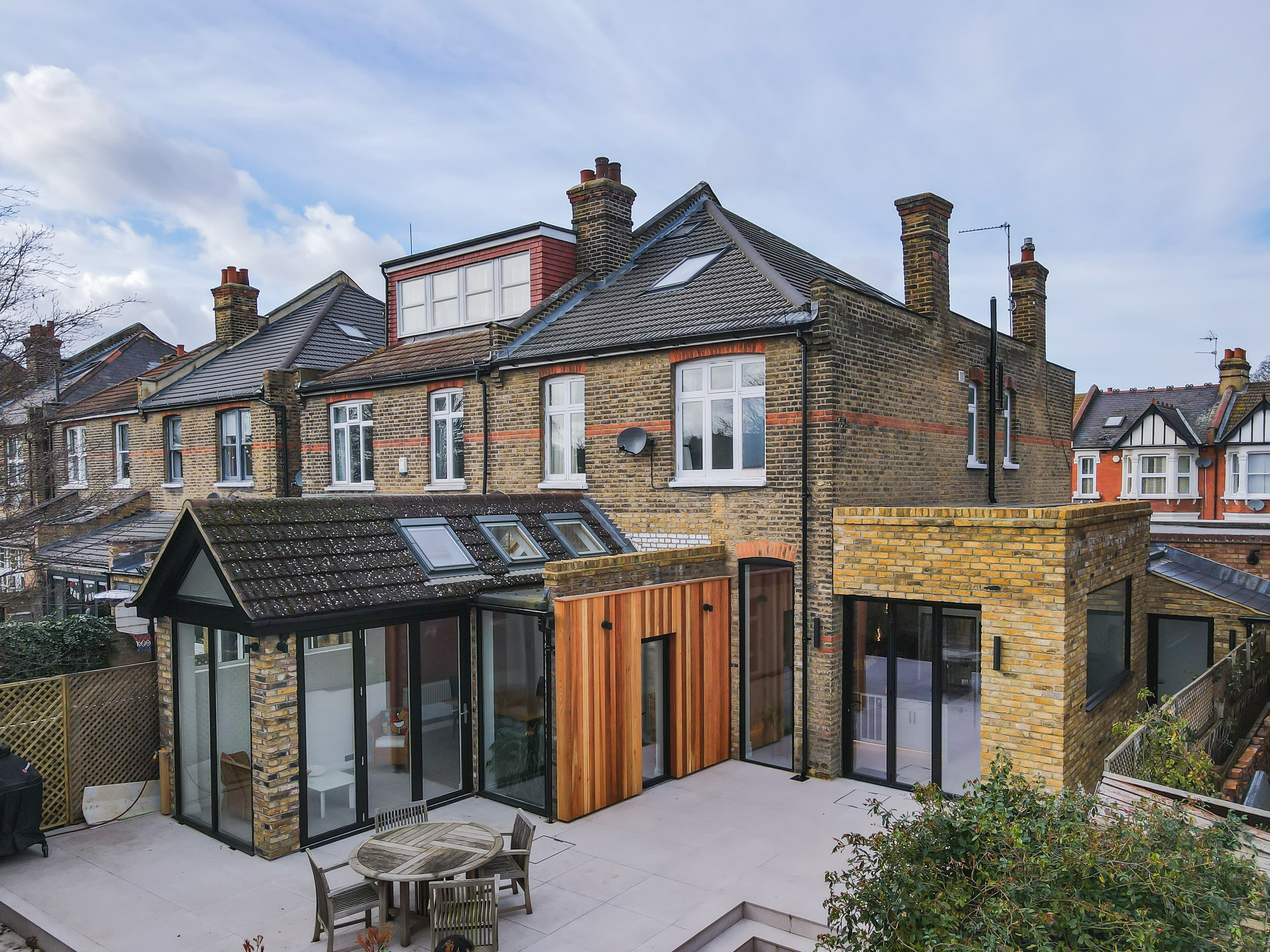 Outdoor drone view of a Spencer & Field project